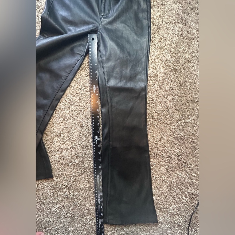 NWT Tractr Nami Pleather Flare Pants Size 10 - Picture 8 of 8